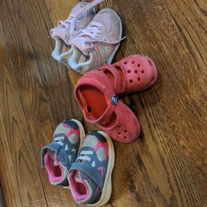 Play Shoes bundle - toddler size 4 - mary-jane Crocs - Nikes - New Balance